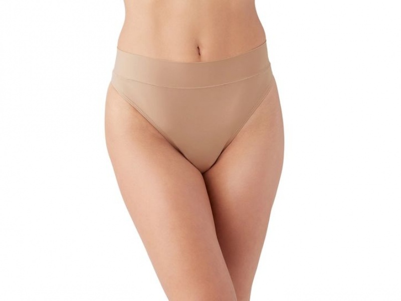 Khaki Wacoal b.tempt\'d Nearly Nothing Hi-Waist Thong | VHWLYQT-53