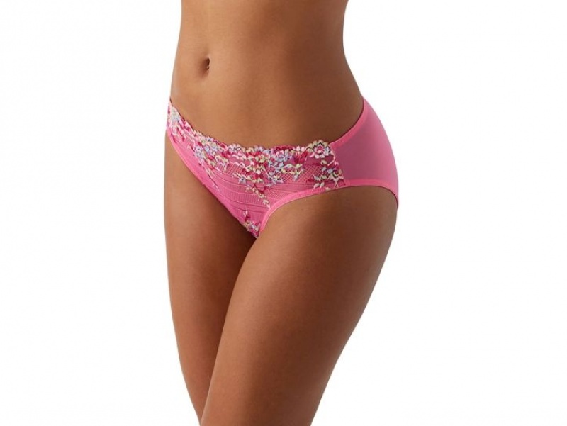 Pink Wacoal Embrace Lace® Bikinis | HLCMZNU-86