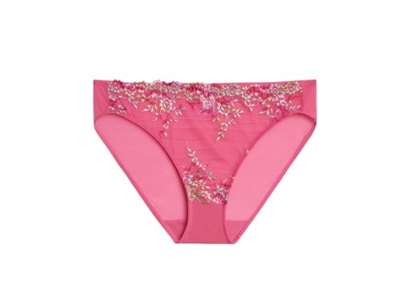 Pink Wacoal Embrace Lace® Bikinis | HLCMZNU-86