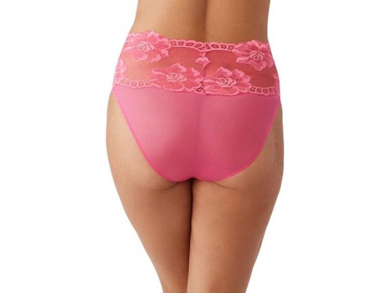 Pink Wacoal Light and Lacy Hi-Cut Brief | HTKRVBU-24