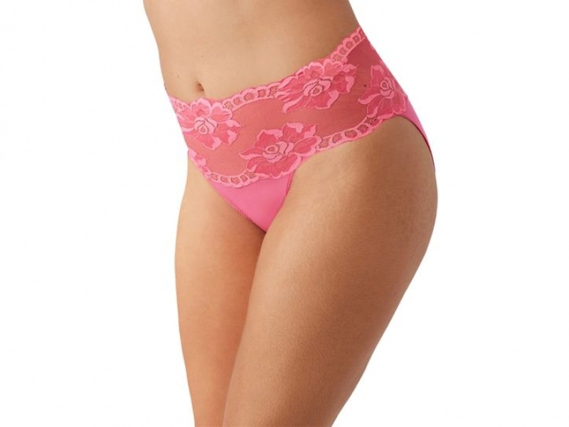 Pink Wacoal Light and Lacy Hi-Cut Brief | HTKRVBU-24