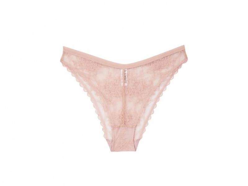 Pink Wacoal No Strings Attached Cheeky Lace | ZKCXHUE-18