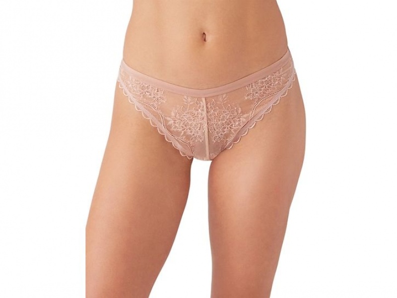 Pink Wacoal No Strings Attached Cheeky Lace | ZKCXHUE-18