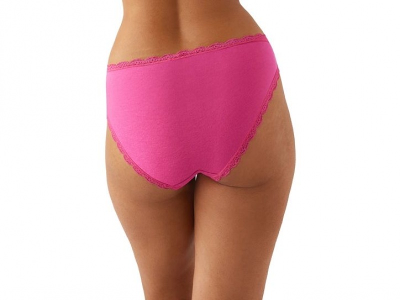 Pink Wacoal b.tempt'd Inspired Eyelet Hi-Leg Brief | DINPYHX-54