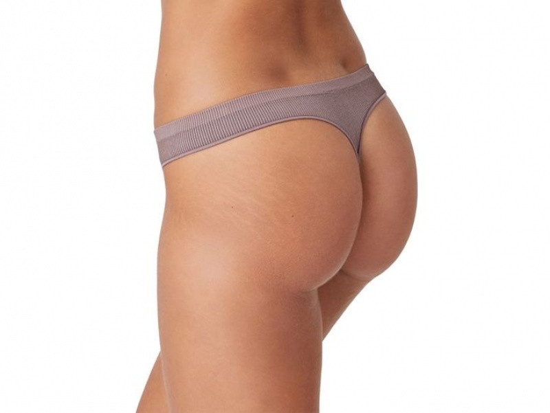 Purple Red Wacoal b.tempt'd Comfort Intended Rib Thong | HBILMTC-98