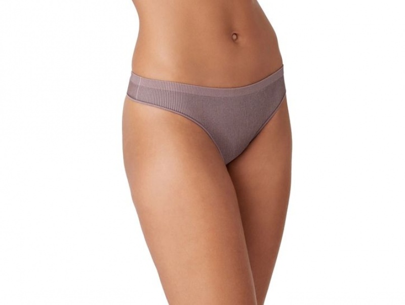 Purple Red Wacoal b.tempt'd Comfort Intended Rib Thong | HBILMTC-98