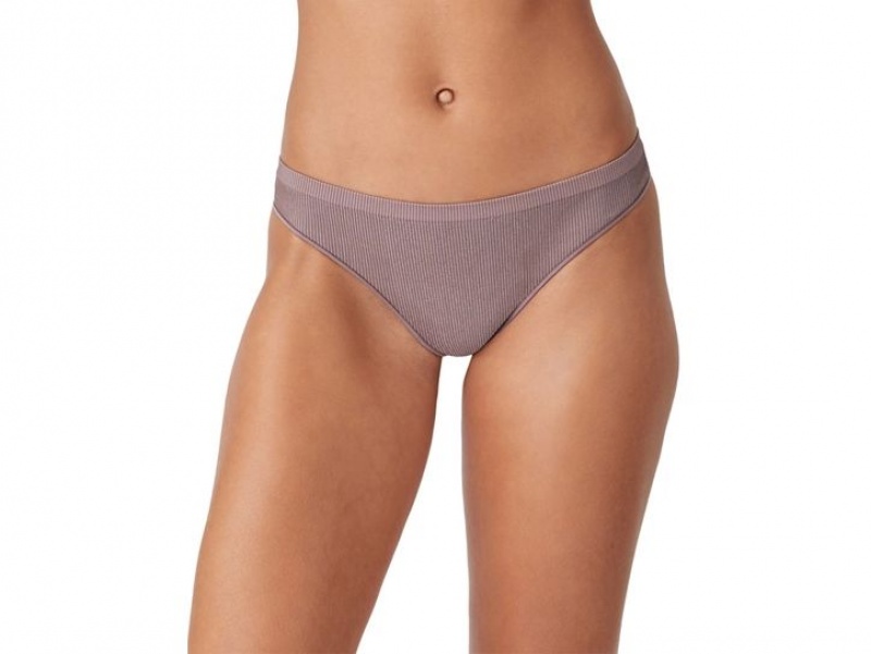 Purple Red Wacoal b.tempt\'d Comfort Intended Rib Thong | HBILMTC-98