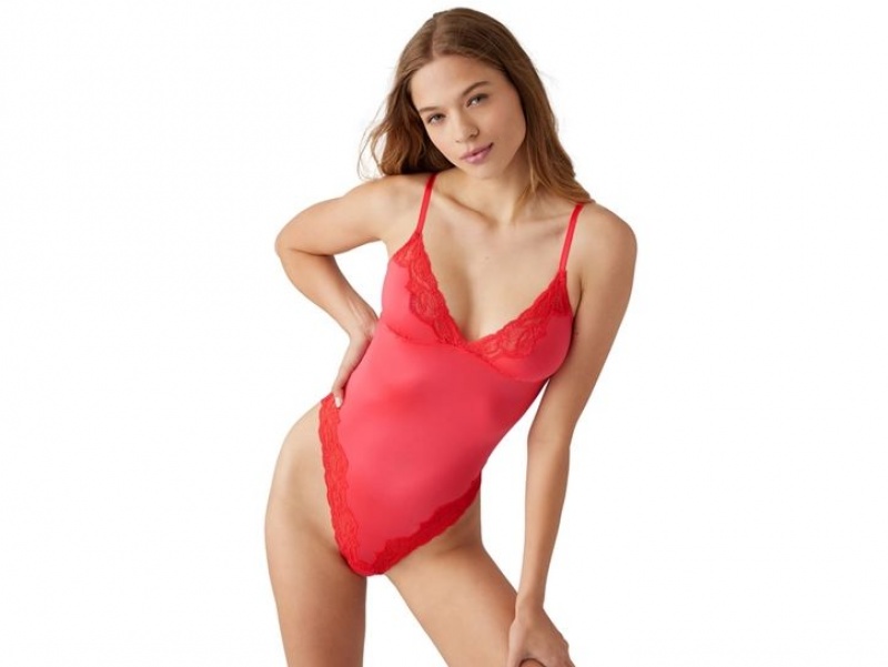 Red Wacoal b.tempt'd Always Composed Bodysuit | LBWVIGE-96