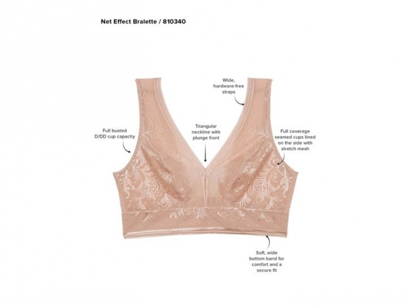 Rose Wacoal Net Effectlette Bralettes | XJNIRDT-52