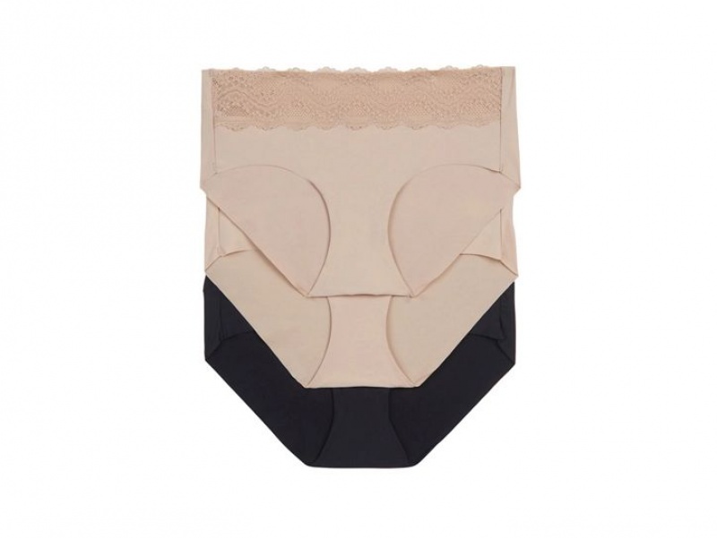 Rose / Khaki / Black Wacoal b.tempt\'d b.bare Panty Pack Hipster Panty | XMGUDKE-62