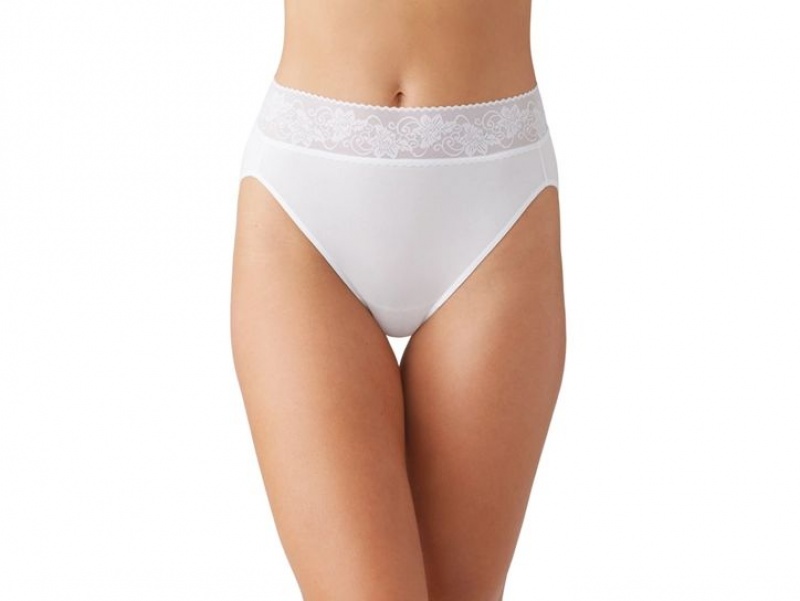 White Wacoal Comfort Touch Hi-Cut Brief | RWQPXUA-62