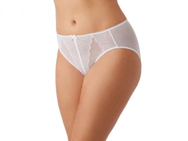 White Wacoal Retro Chic Hi-Cut Brief | WDEGJCV-14