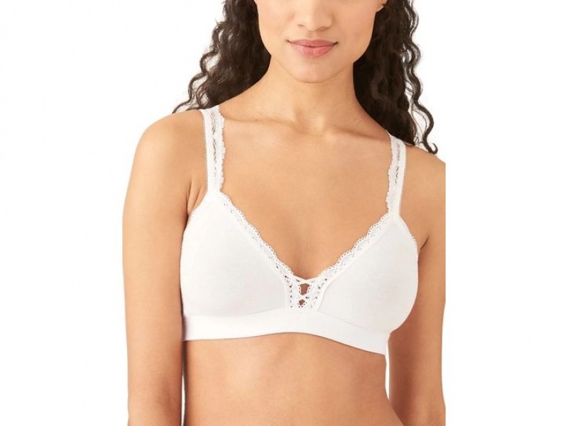 White Wacoal b.tempt'd Innocencelette Bralettes | LZTEMFP-54