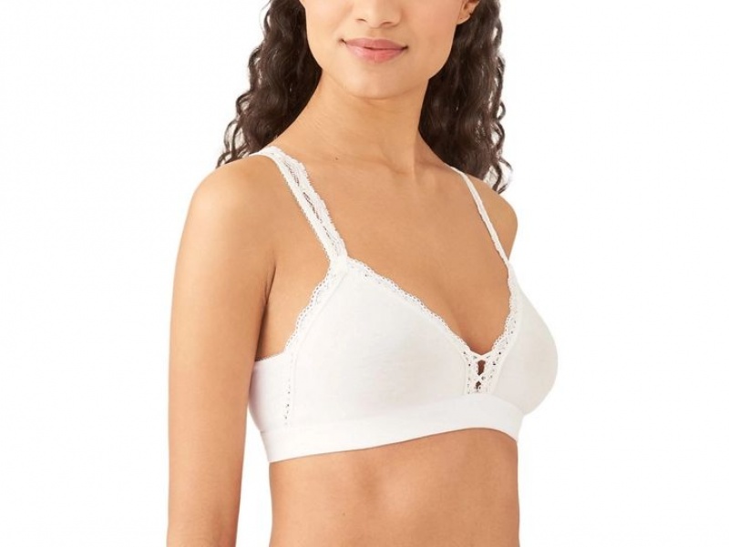 White Wacoal b.tempt'd Innocencelette Bralettes | LZTEMFP-54