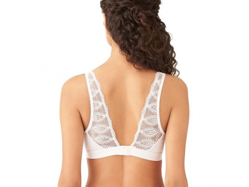 White Wacoal b.tempt\'d Innocencelette Bralettes | LZTEMFP-54